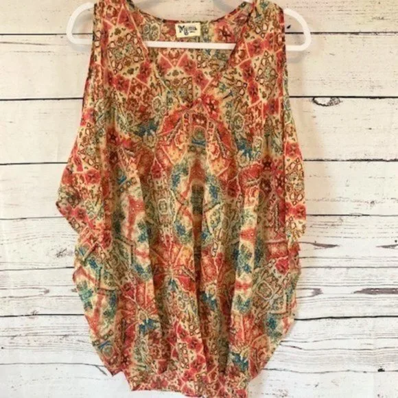 Show Me Your Mumu Peta-Boo Tunic in Santiago Sandstone - Picture 4 of 9